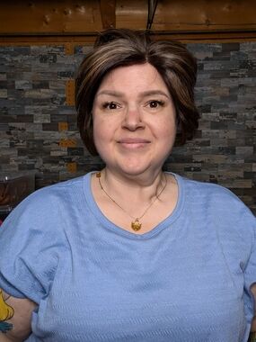 Carmi Wig Short Layered Brown Wig with Subtle Highlights By Martini Wigs